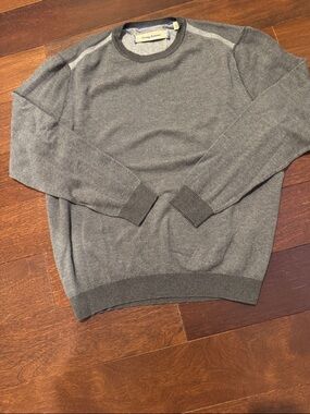 Tommy Bahama thermal textured v neck Pima cotton long sleeve sweater
